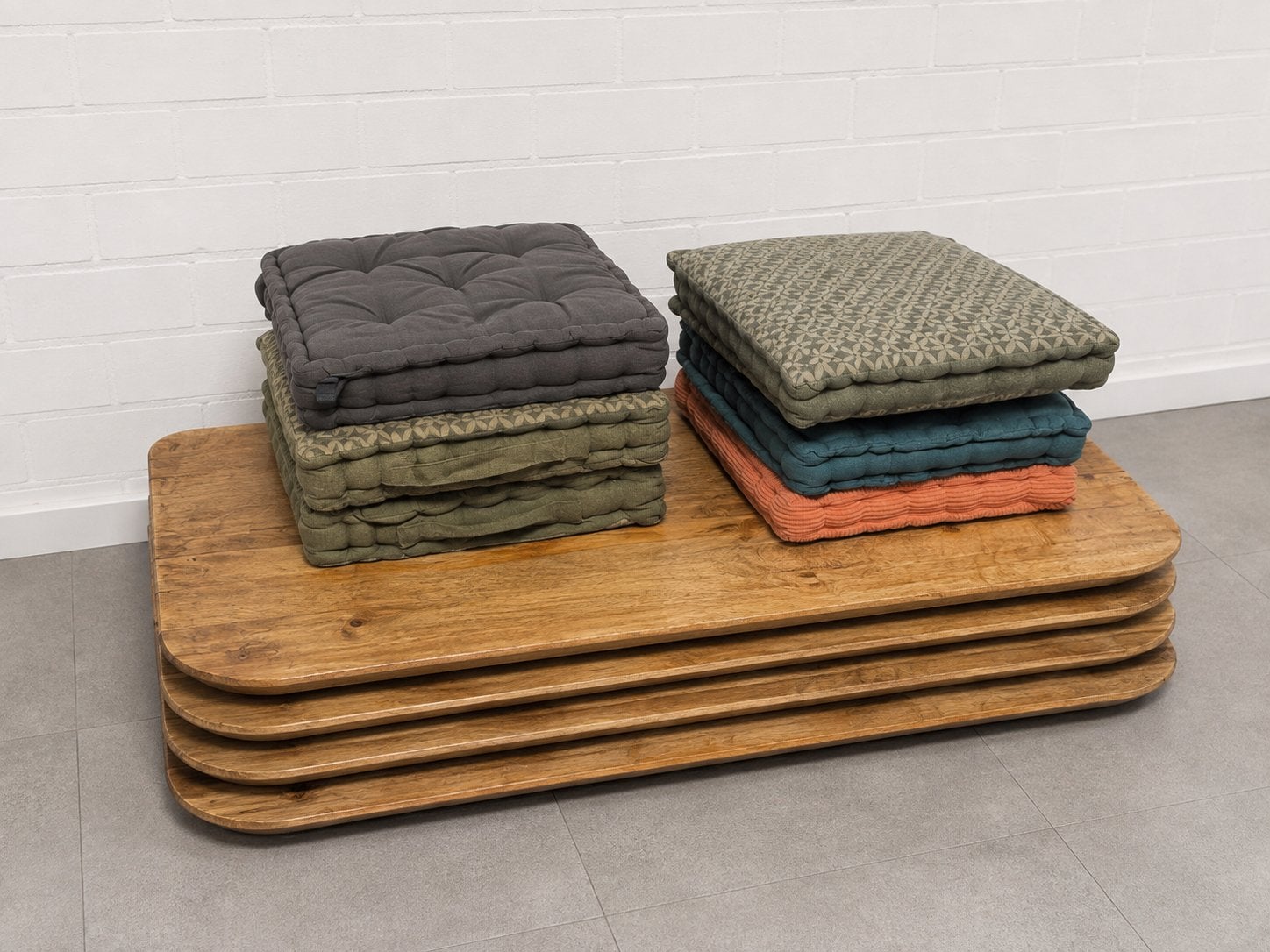 6x Hoge Horeca Tafel Houten Blad met Zwart Metalen Onderstel, Huis en Inrichting, Ophalen, Zo goed als nieuw, Zwart