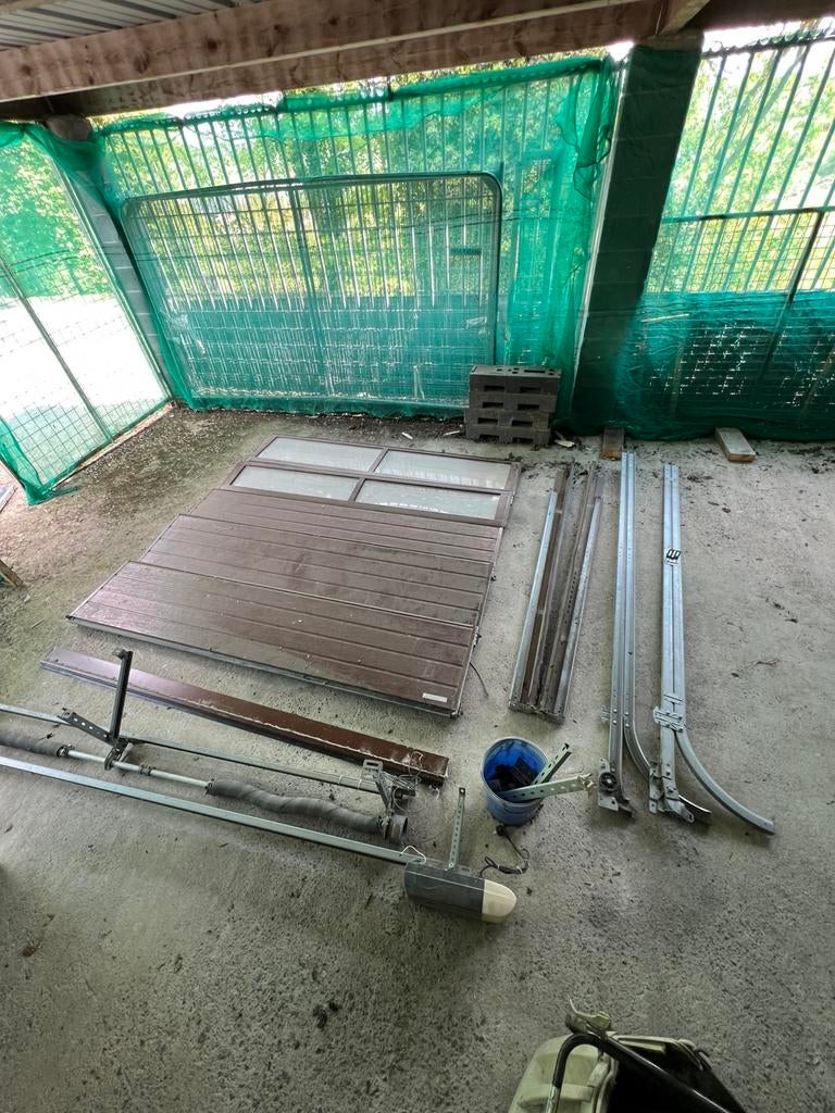 Porte de garage sectionnelle Brun