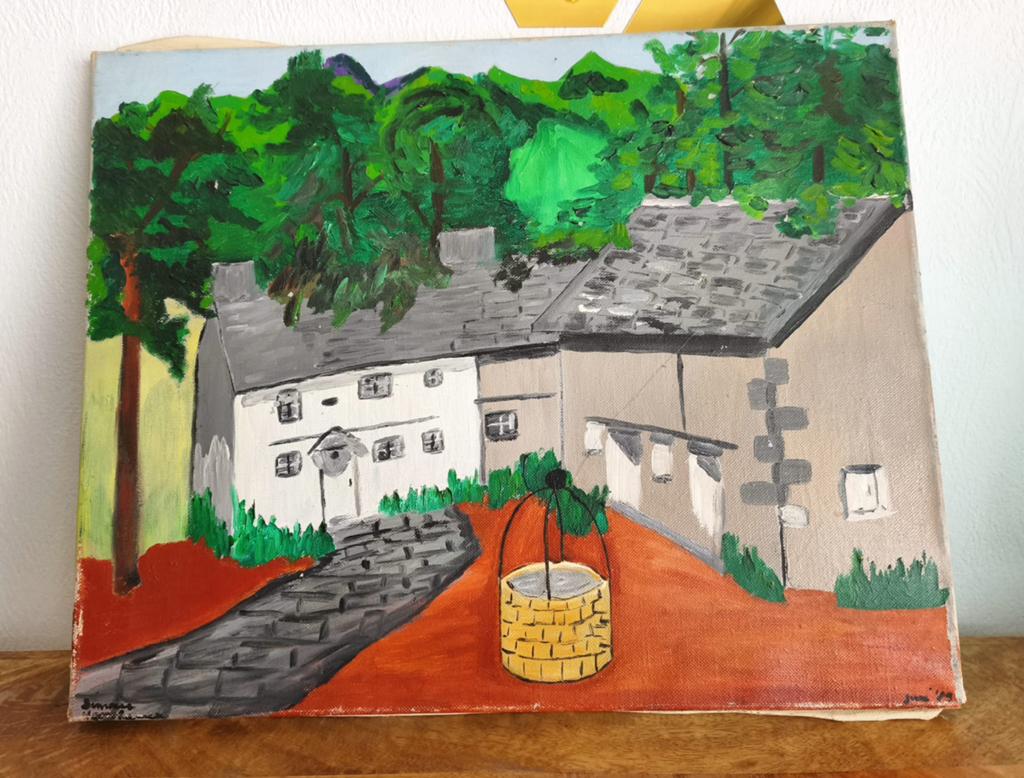 Peinture peinte à la main 46x37 cm, Enlèvement