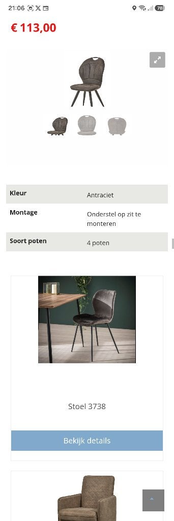 Stoel, Maison & Meubles, Chaises, Enlèvement, Neuf, Cuir, Cinq, Six Chaises ou plus