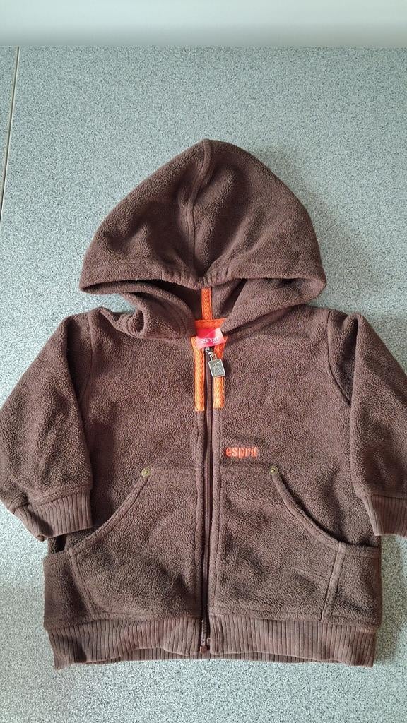 Fleece vestje met kap Esprit maat 74, Truitje of Vestje, Ophalen of Verzenden, Zo goed als nieuw, Esprit