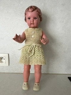 Antieke pop 2, Verzamelen, Poppen, Ophalen of Verzenden, Gebruikt, Pop