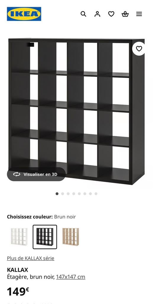 Etagere ikea Kallax, Enlèvement, Utilisé