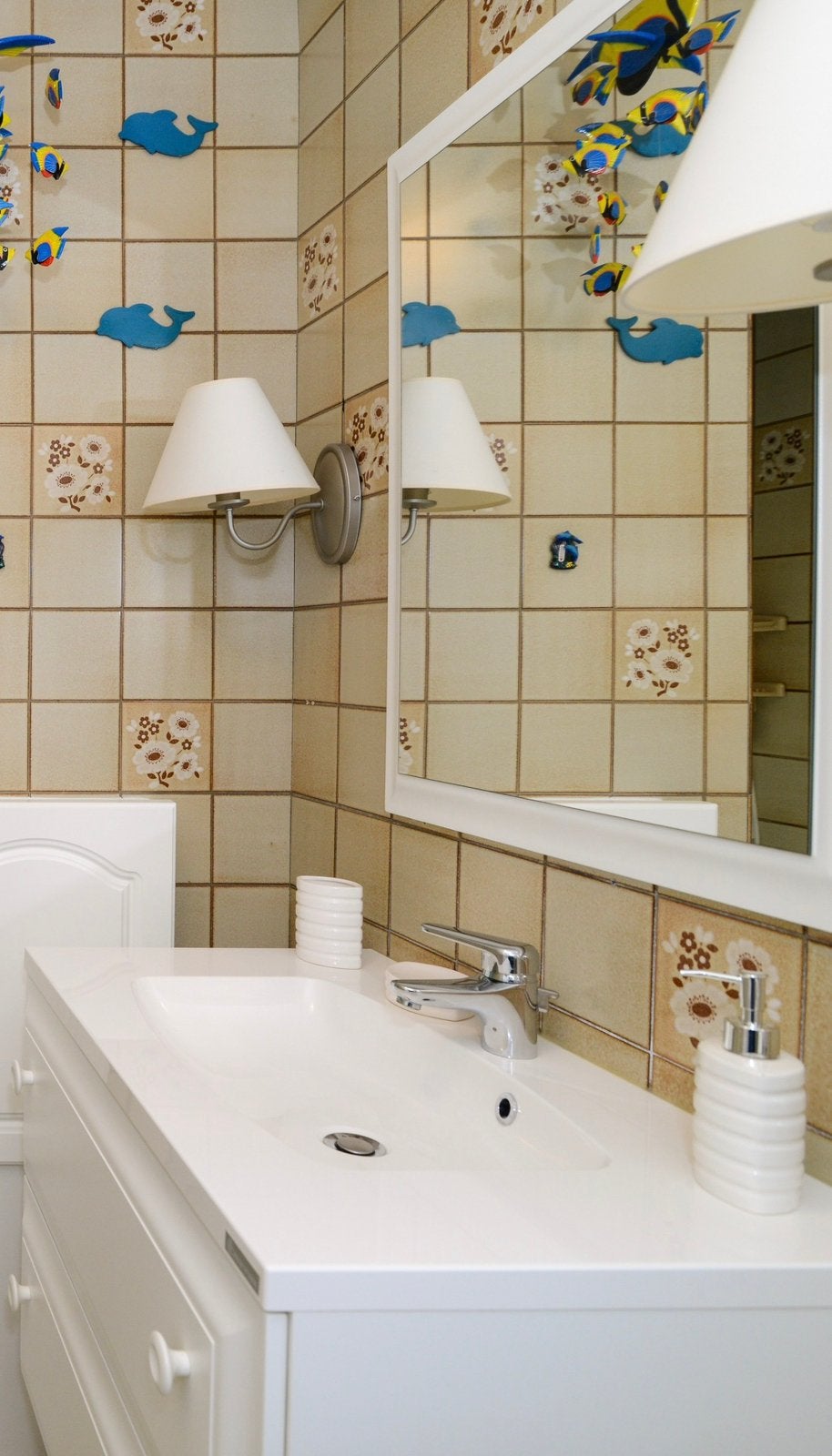 Badkamer meubel wit met spegel, Huis en Inrichting, Ophalen, Zo goed als nieuw