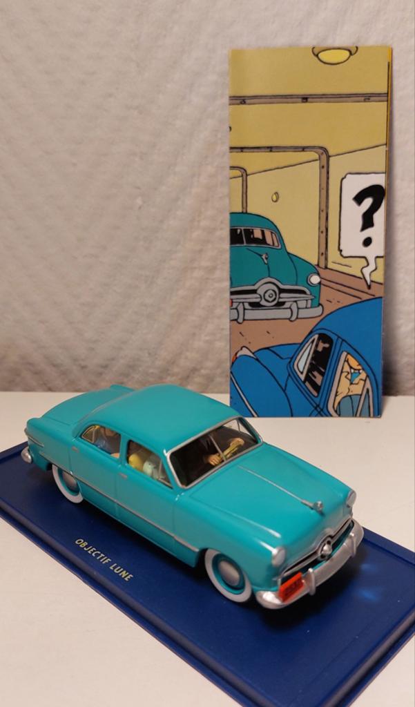 Voiture TINTIN Atlas 1/43 'La Ford turquoise 1949', Enlèvement ou Envoi, Tintin, Comme neuf, Statue ou Figurine