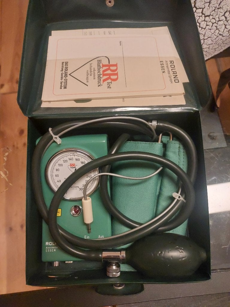 Vintage bloeddrukmeter 1978, Diversen, Verpleegmiddelen, Verzenden
