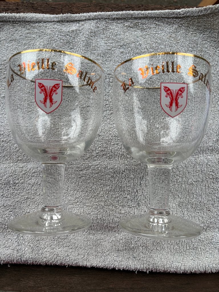 La veille salme (2 verres), Collections, Enlèvement ou Envoi, Utilisé, Verre ou Verres, Autres marques