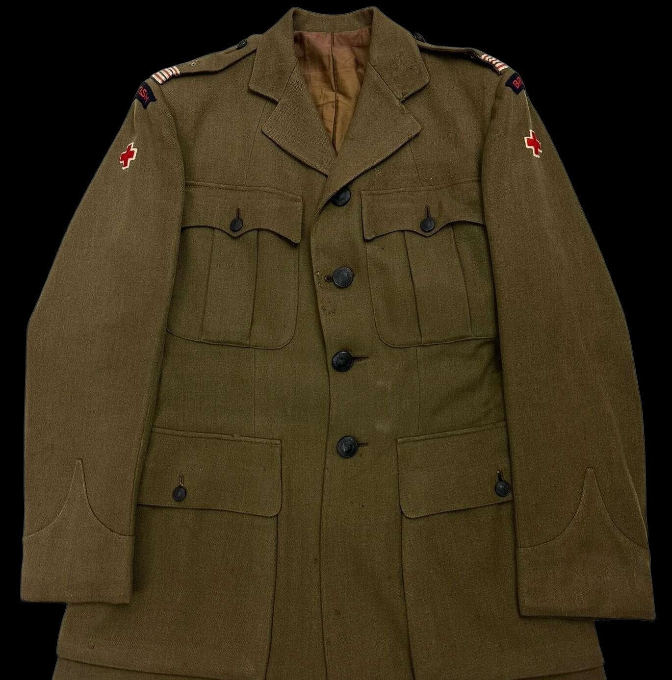 Veste de service d'officier de la Croix-Rouge britannique, S, Enlèvement ou Envoi, Armée de terre, Casque ou Béret