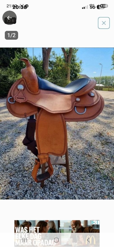 Alabama Equi Fit westernzadel – 16 inch, Enlèvement, Comme neuf, Autres disciplines, S (16 ou 16.5 pouces)