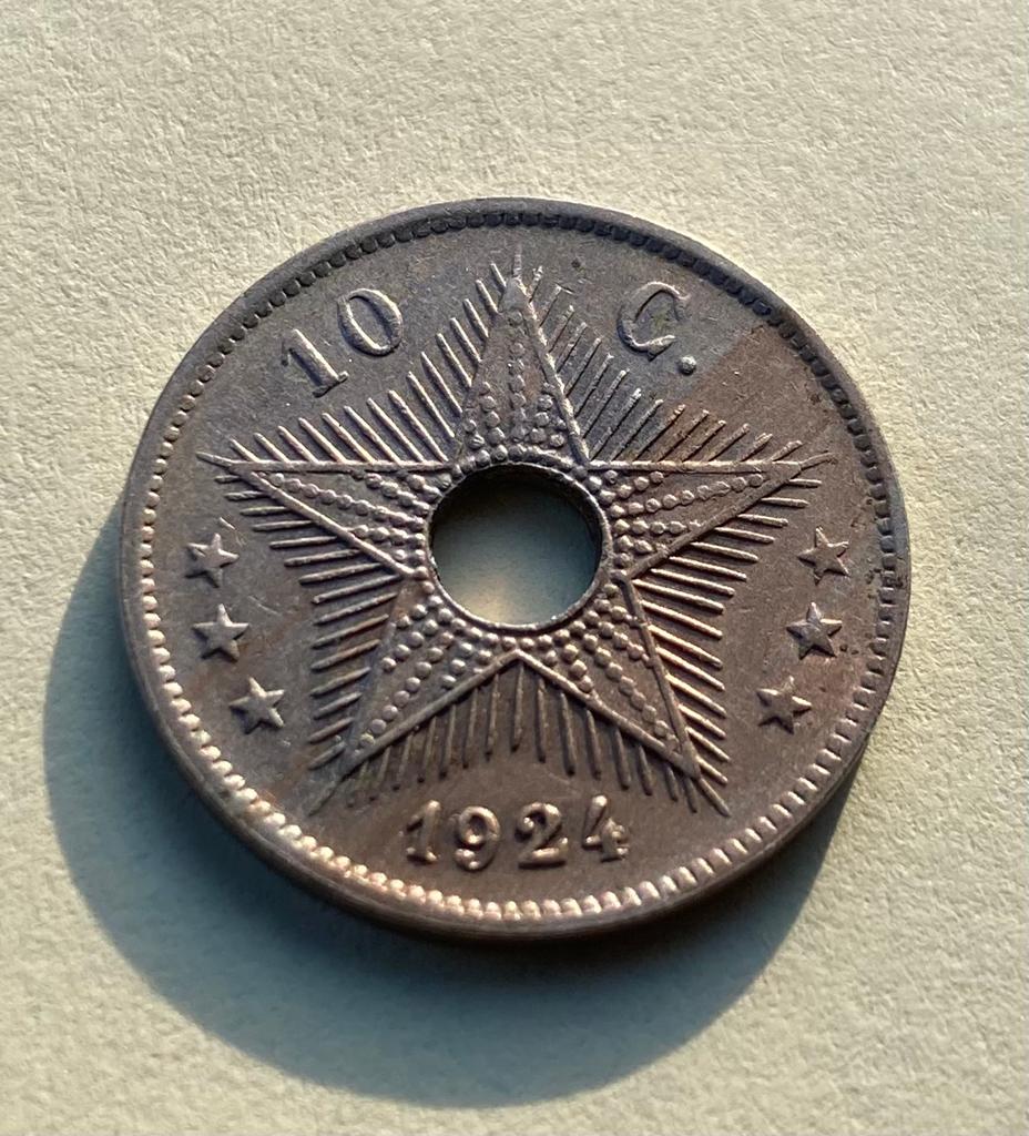 10 centimes 1924 - Congo belge, Envoi, Belgique, 10 centimes, Monnaie en vrac