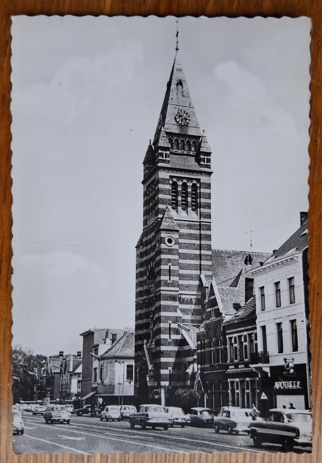 Vintage Postkaart Merksem St. Franciscus kerk, Verzamelen, Ophalen of Verzenden