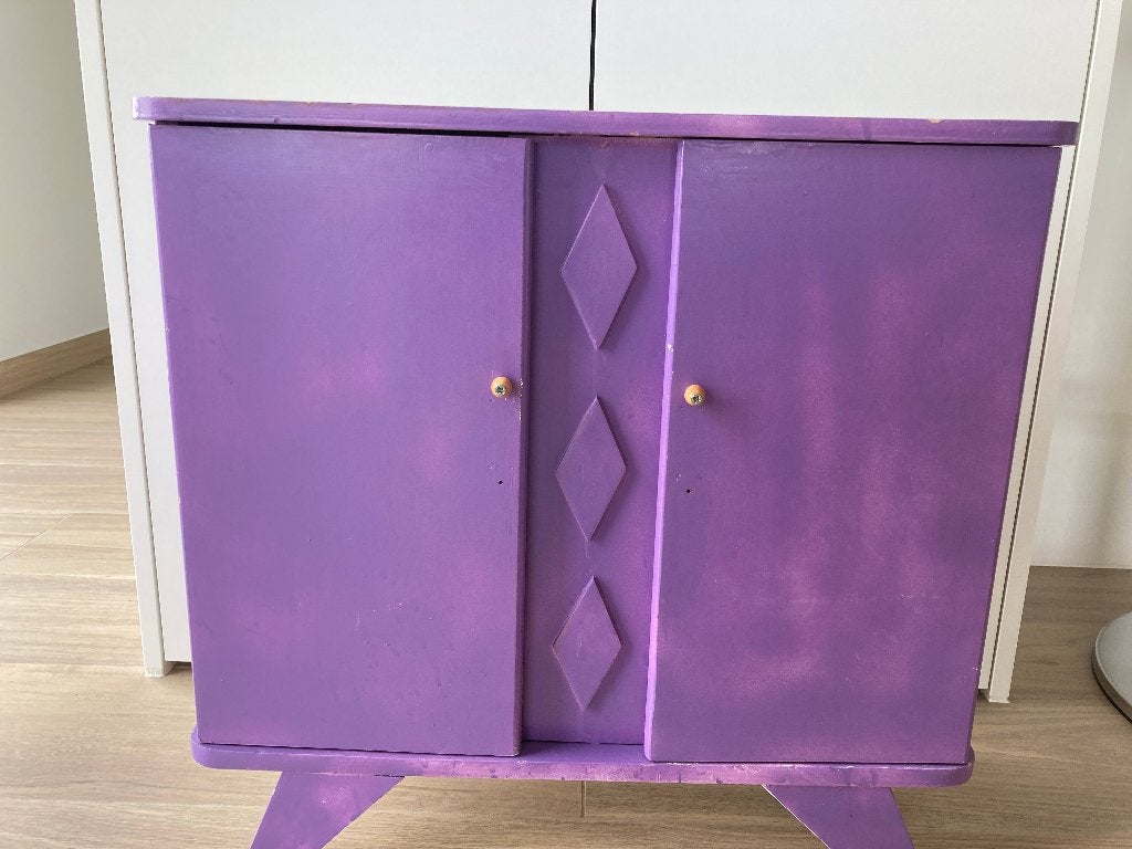 Vintage poppenkleerkastje (jaren '60), Kinderen en Baby's, Speelgoed | Poppen, Ophalen, Gebruikt, Overige typen