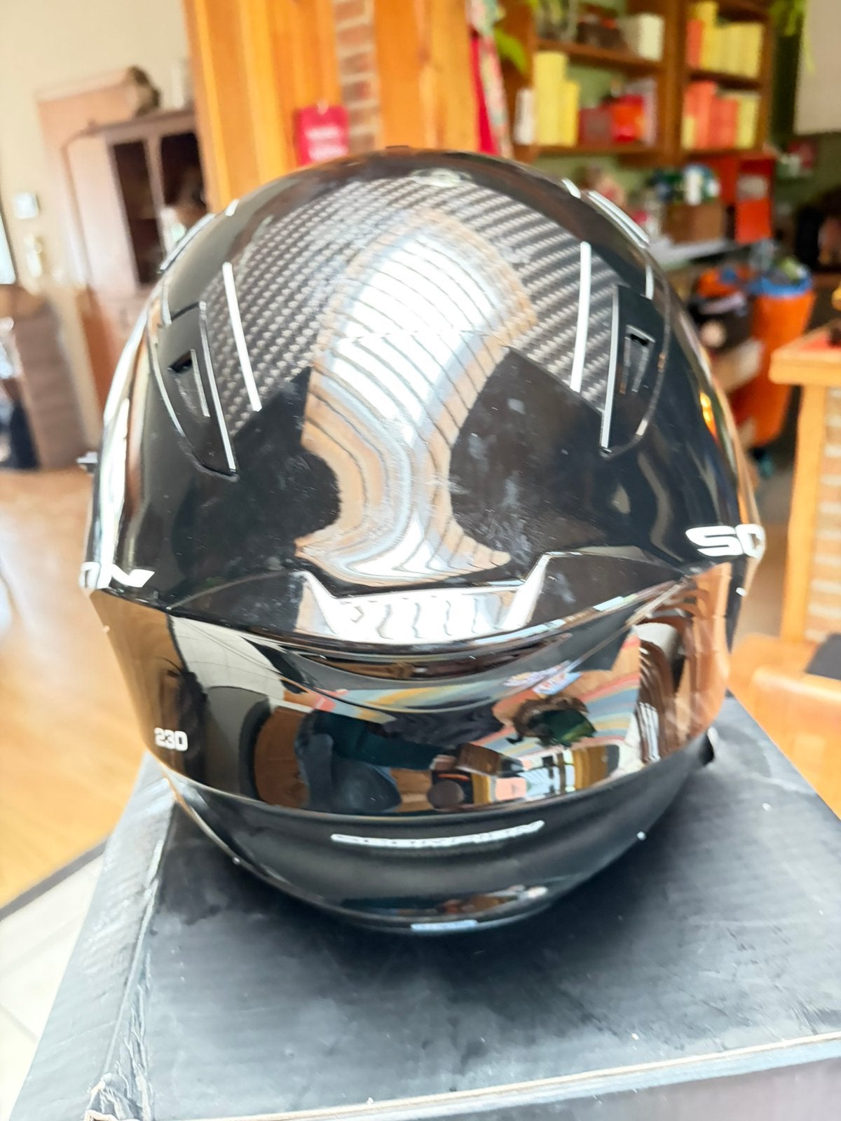 Helm scorpion, Fietsen en Brommers, Ophalen, Zo goed als nieuw, Large