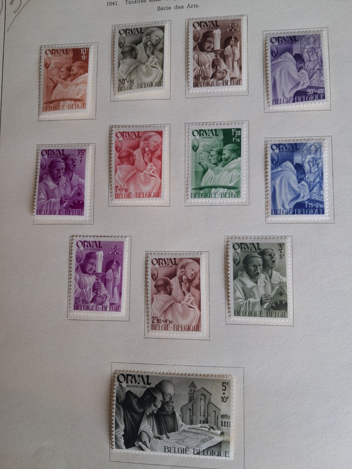 1941 timbres belges COB 556 à 567, Enlèvement ou Envoi