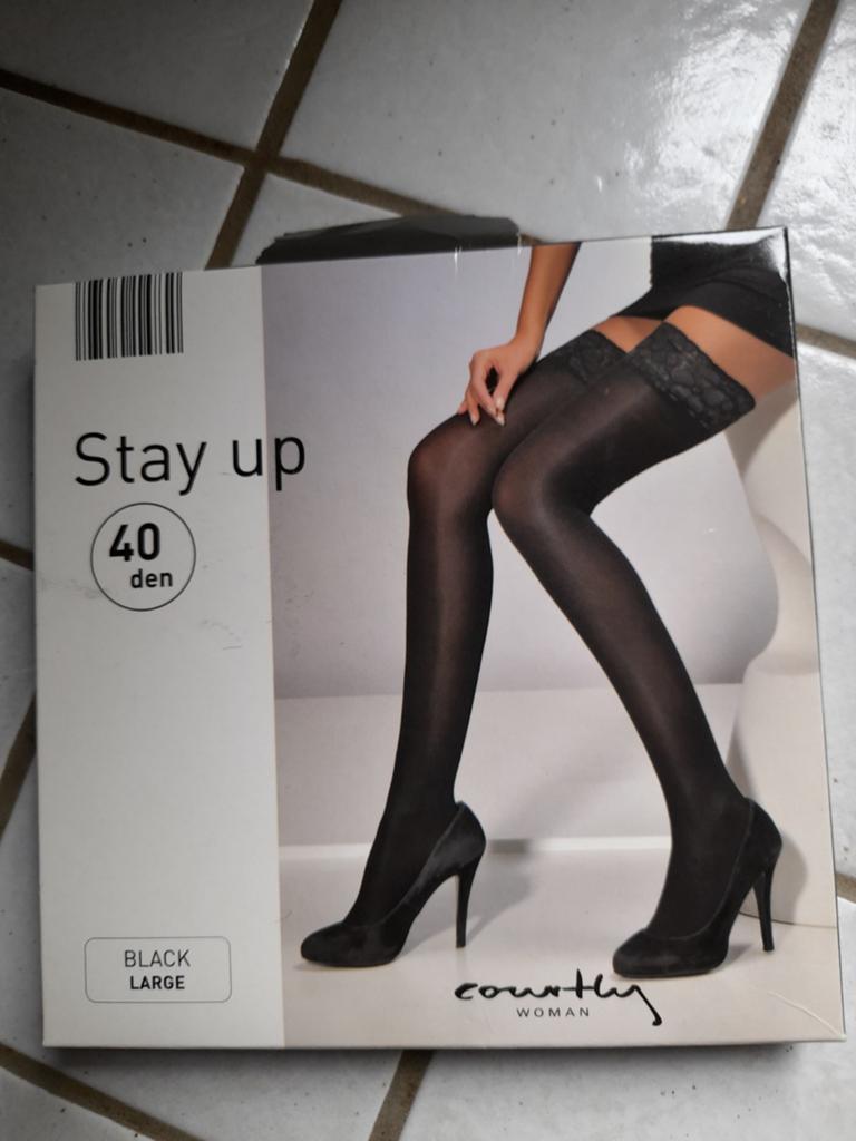 Nylonkousen , Stay Up , NIEUW, maat 44-46, Kleding | Dames, Leggings, Maillots en Panty's, Zwart, Nieuw, Ophalen of Verzenden