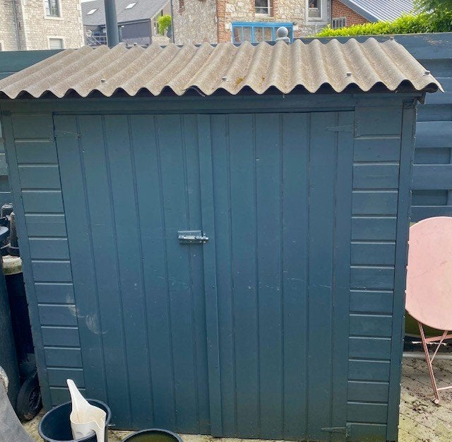 abri de jardin adossé 2portes, Jardin & Terrasse, Moins de 200 cm, Enlèvement, Utilisé, Abri de jardin