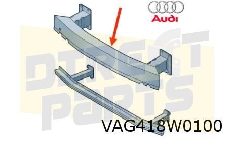Audi E-tron (12/18-1/23) voorbumperversterking (boven) Origi, -, -, Nieuw, Audi
