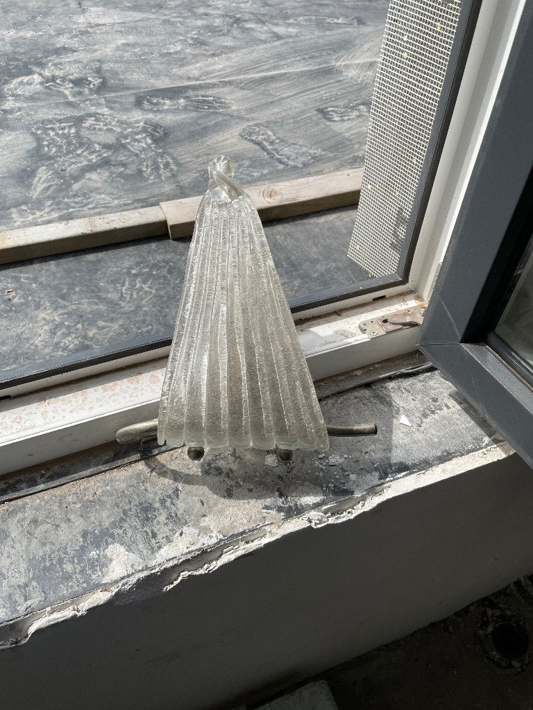 Retro lamp jaren 1960, Ophalen, Gebruikt, Glas, Retro