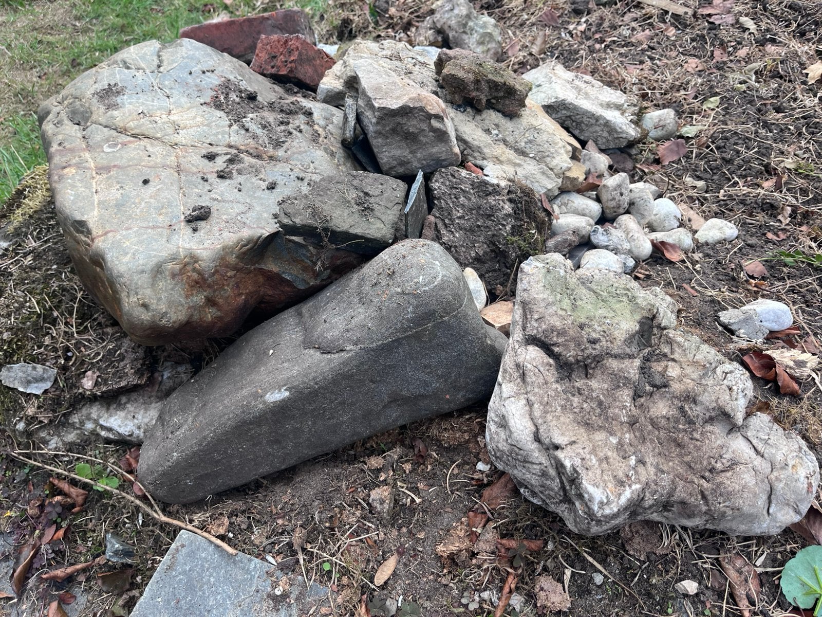 Stenen rotsen 1 m  zwaar, Jardin & Terrasse, Gravier, Rochers & Caillasse, Gris, Enlèvement, Utilisé, Autres matériaux