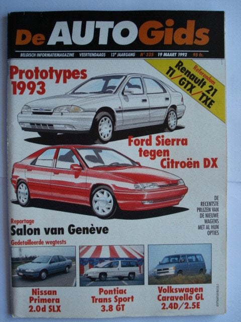 AutoGids 325 Pontiac Trans Sport VW Caravelle BMW Nazca Giug, Envoi, Comme neuf, Général