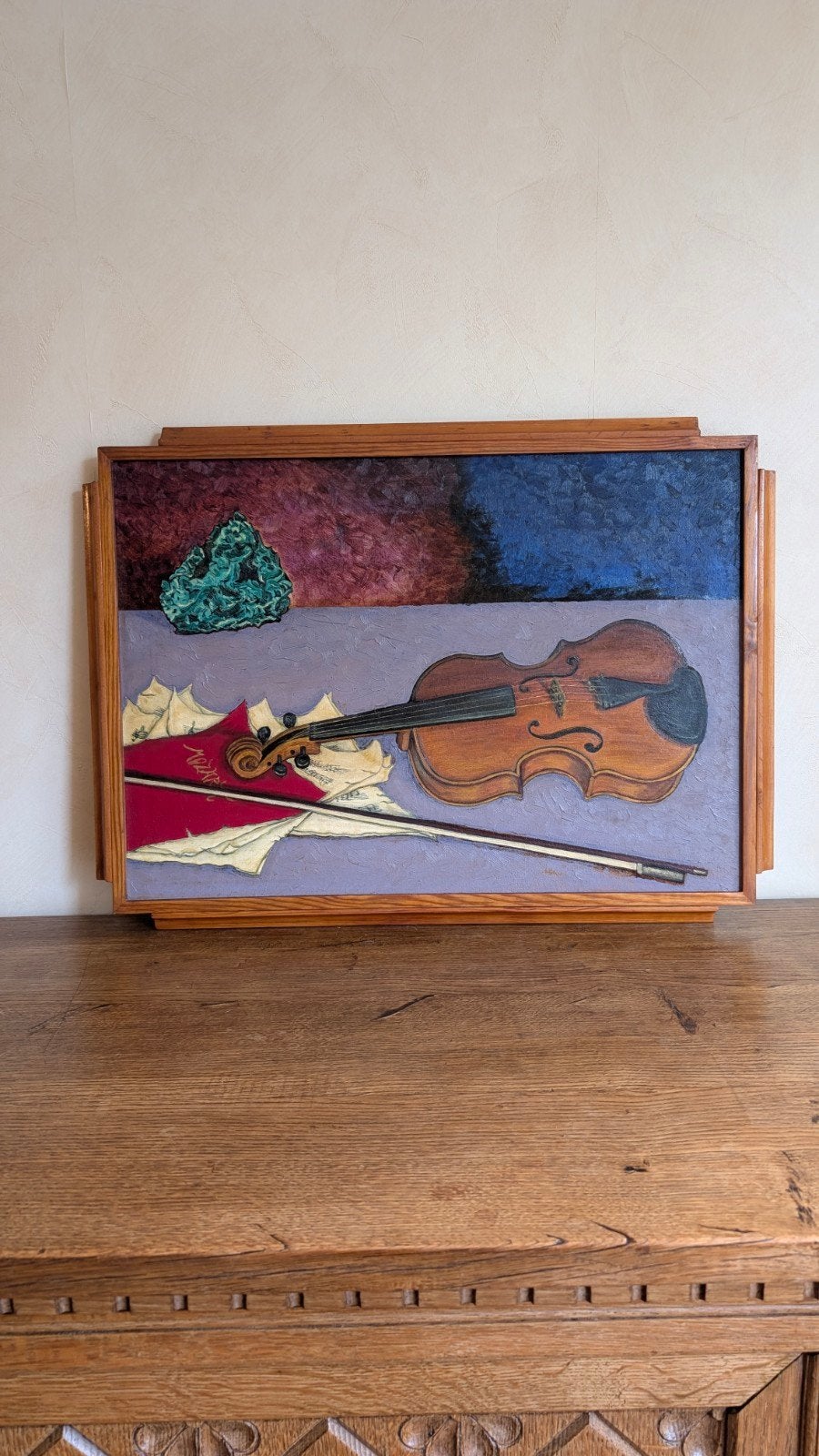 Schilderij Mozart van M. Vigny, Antiek en Kunst, Ophalen