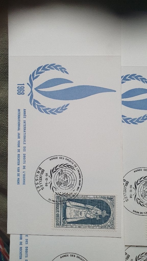 1968 Rechten van de mens 1968 postzegelkaarten, Verzenden, Postfris, Postfris, Overig