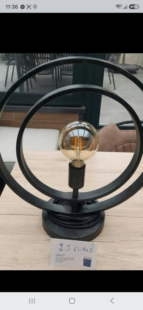 Lampe en metal gris anthracite prix 30€, Comme neuf, Métal, Gris, Lampe d'ambiance