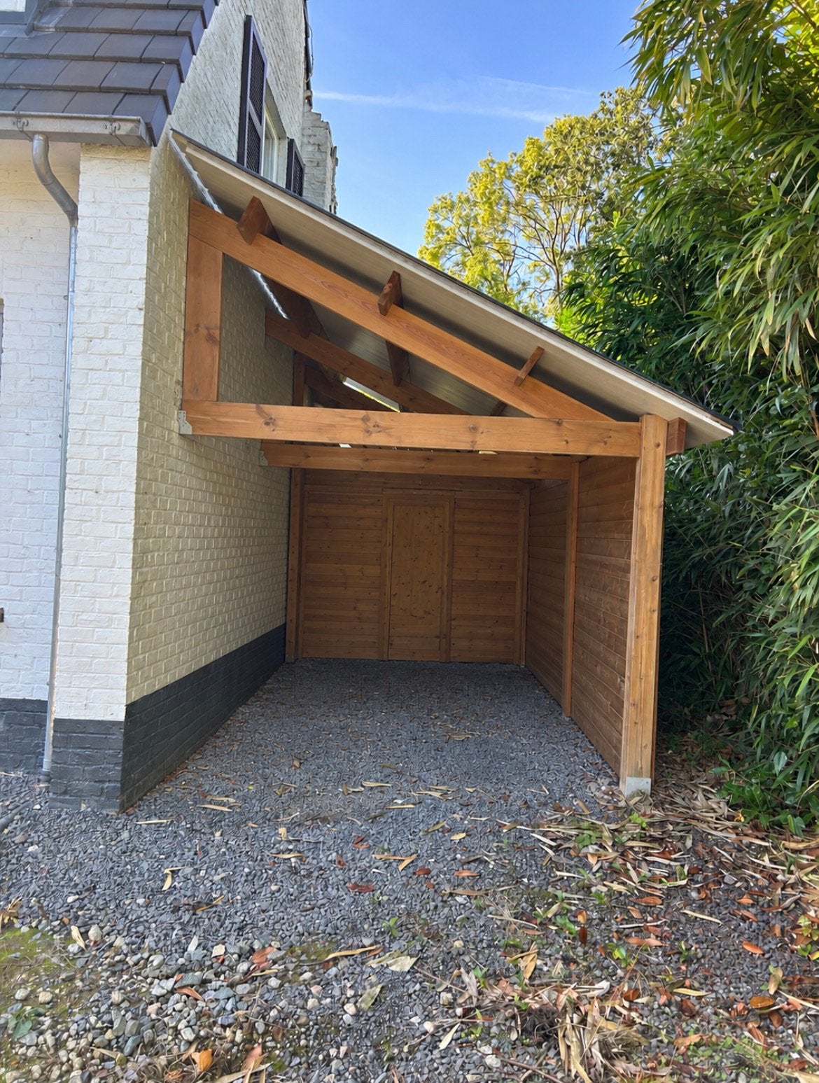 Carport en bois, 200 à 400 cm, Comme neuf, Enlèvement, 500 cm ou plus