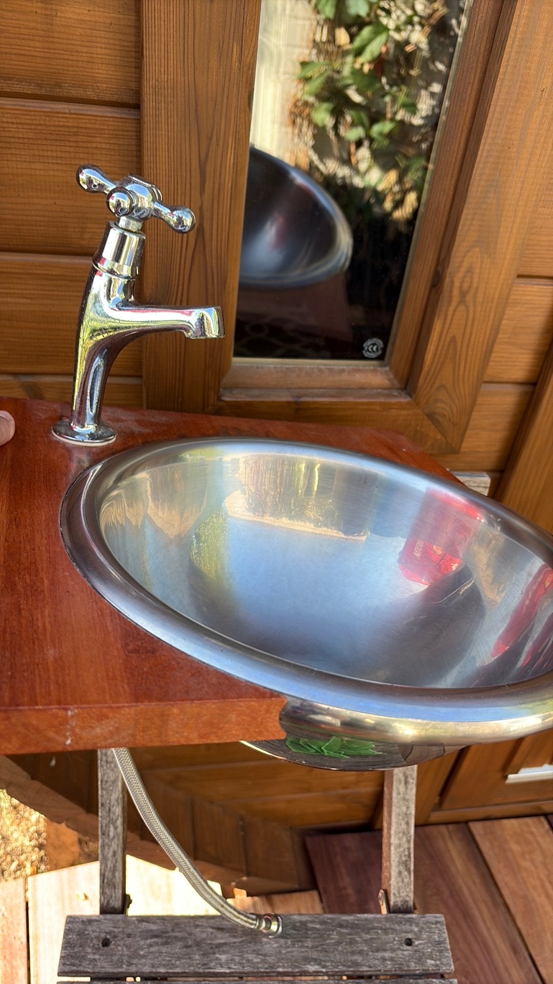 lavabo vintage 34x34, Bricolage & Construction, Enlèvement, Utilisé, Inox, Lavabo