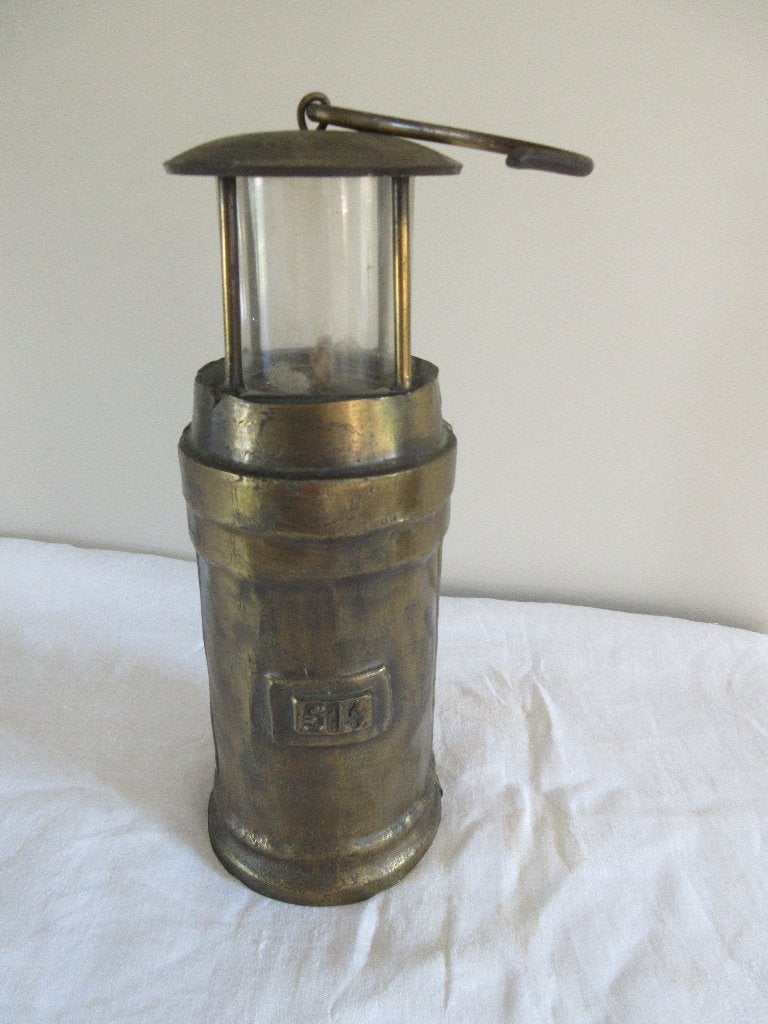 Ancienne lampe de mineur en cuivre lampe minière ancienne, Antiquités & Art, Enlèvement, Cuivre