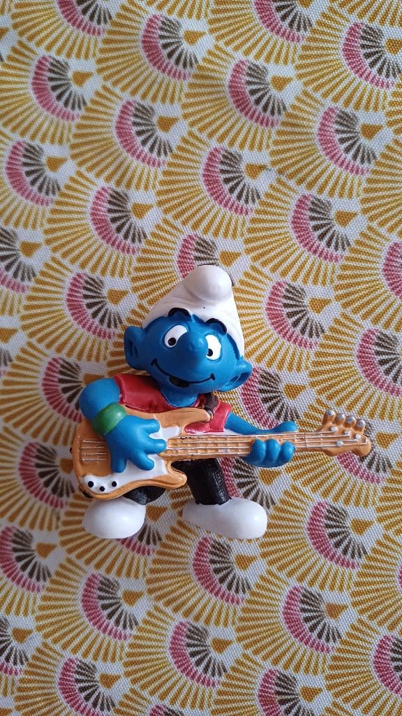 Schtroumpf guitariste 20450 smurf, Enlèvement ou Envoi, Neuf, Autres Schtroumpfs, Poupée, Figurine ou Peluche