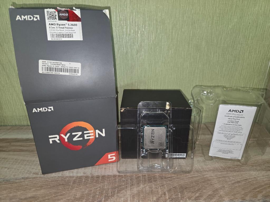 AMD Ryzen 5 2600 Wraith (BOX), Computers en Software, Processors, Ophalen, 6-core, Gebruikt, AMD Ryzen 5