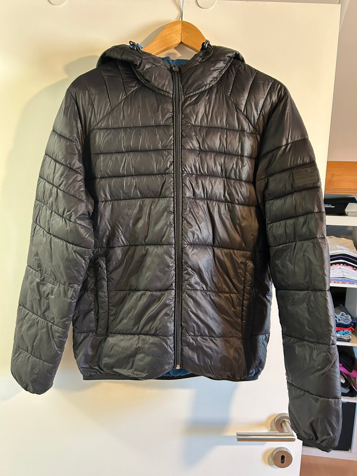 Tussenseizoensjas Heren.Jack&Jones.M, Ophalen of Verzenden, Zo goed als nieuw, Maat 48/50 (M), Zwart