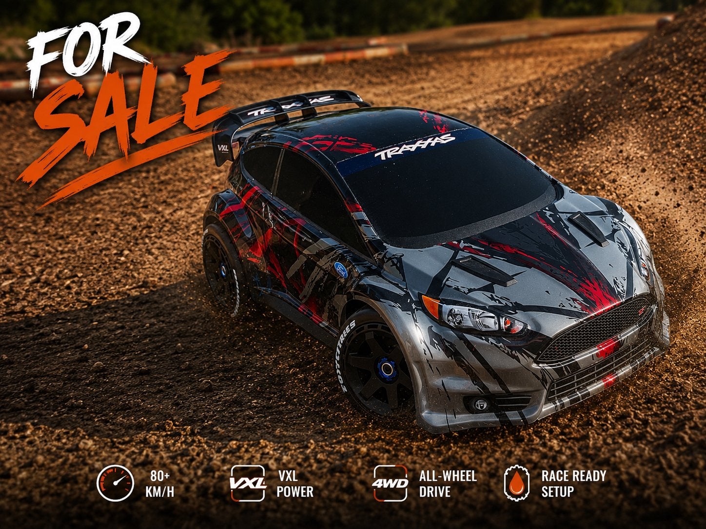 Traxxas Rally Fiesta ST VXL clipless, Elektro, Nieuw, Ophalen of Verzenden, Schaal 1:10