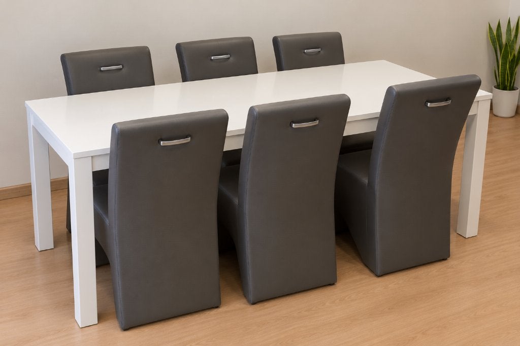Eettafel met stoelen, Huis en Inrichting, Ophalen, Zo goed als nieuw, Vijf personen of meer, 100 tot 150 cm