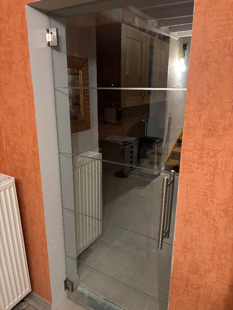 Glazen binnendeur, Doe-het-zelf en Bouw, Ophalen, 80 tot 100 cm, Binnendeur, 200 tot 215 cm