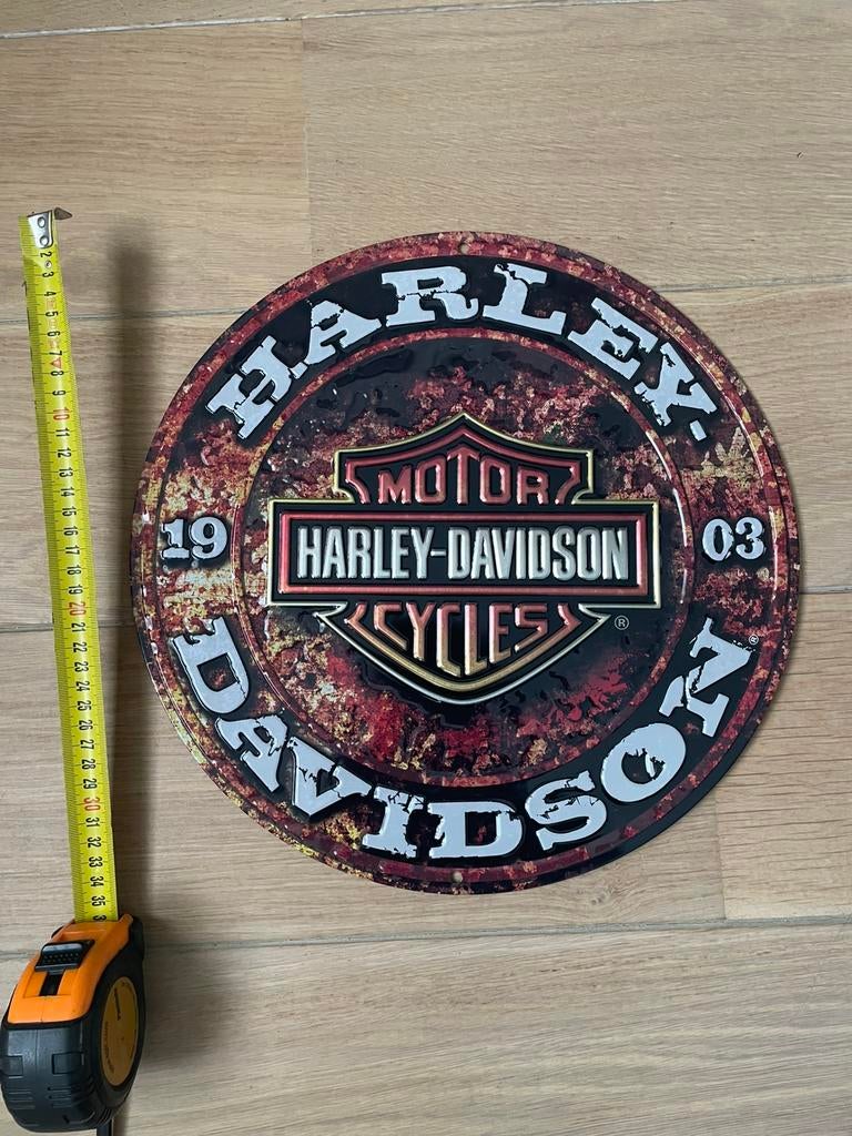 Harley-Davidson Metalen Wandbord - Vintage Look, Hobby en Vrije tijd, Modelbouw | Auto's en Voertuigen, Ophalen of Verzenden, Zo goed als nieuw