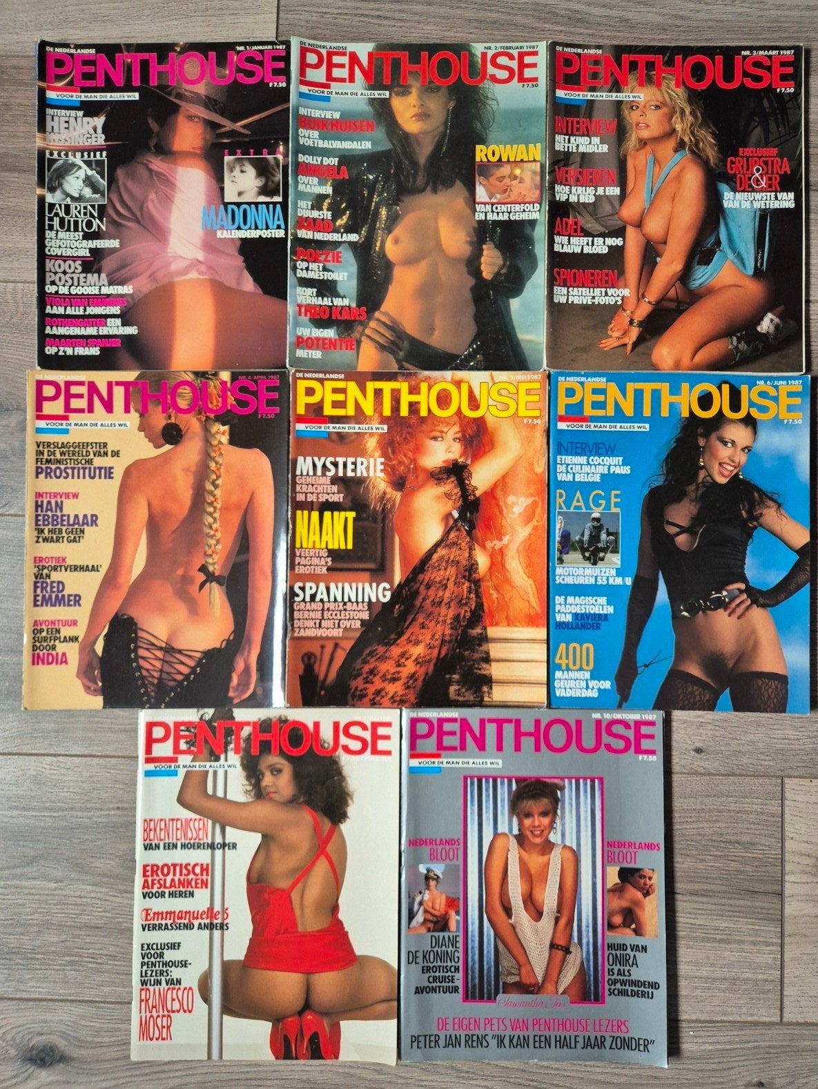 Lot de 8 penthouses de 1987, Envoi, 1980 à nos jours, Journal ou Magazine