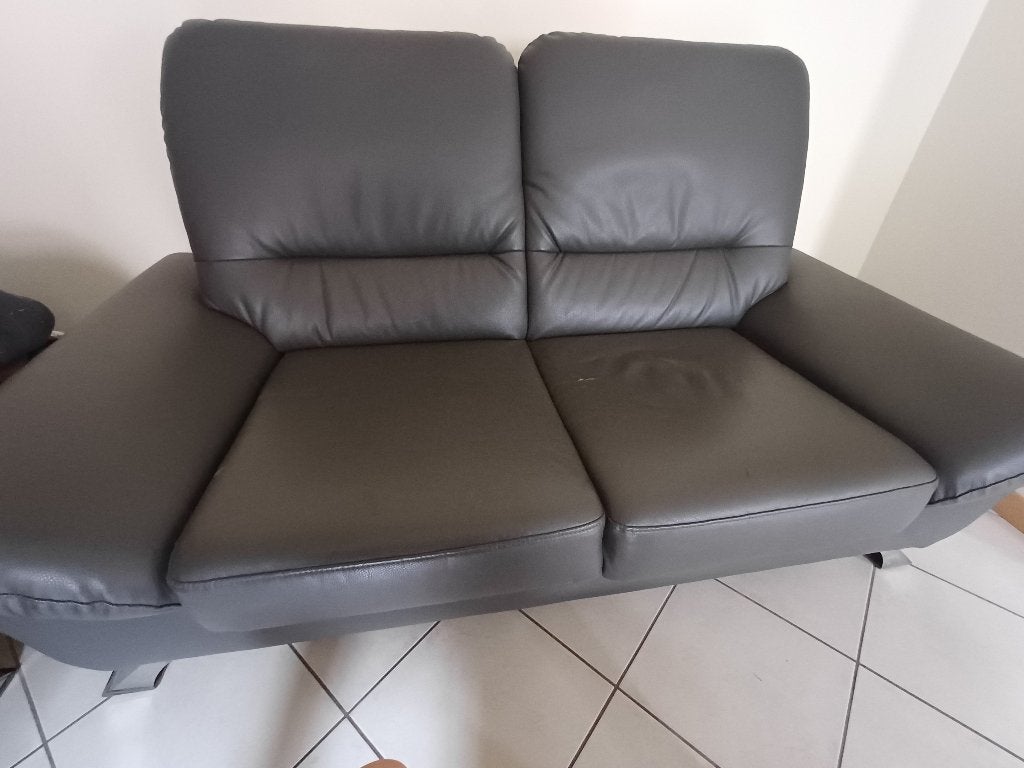 Canapé 3+2 gris foncé, Huis en Inrichting, Zetels | Zetels, Ophalen, Gebruikt, Overige maten, Rechte bank