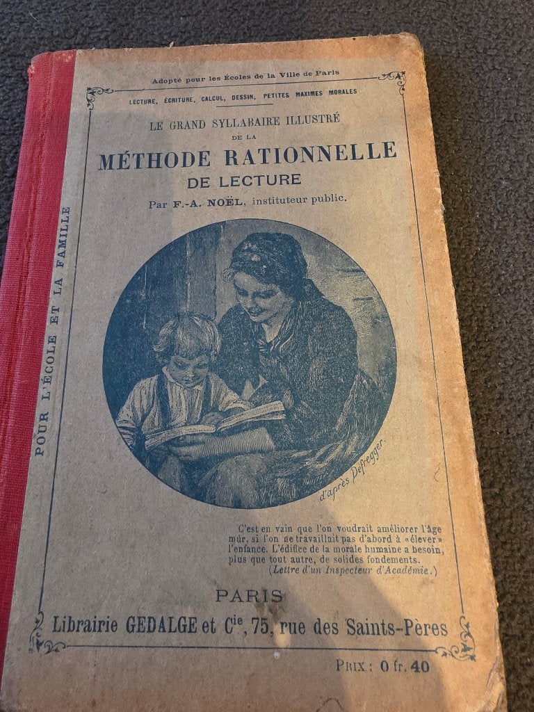 vieux livre scolaire de 1916, Antiquités & Art, Antiquités | Livres & Manuscrits, Enlèvement ou Envoi, F a noel