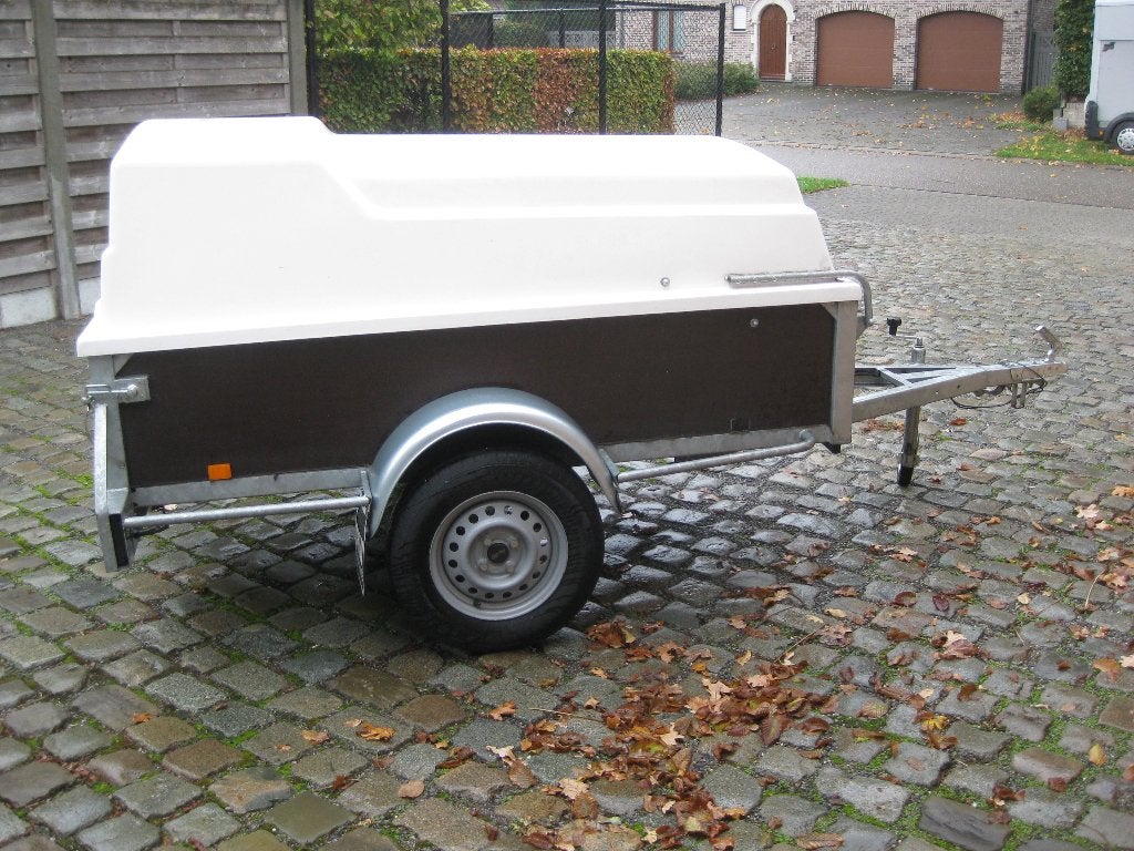 aanhangwagen met scharnierend deksel, Ophalen, Zo goed als nieuw