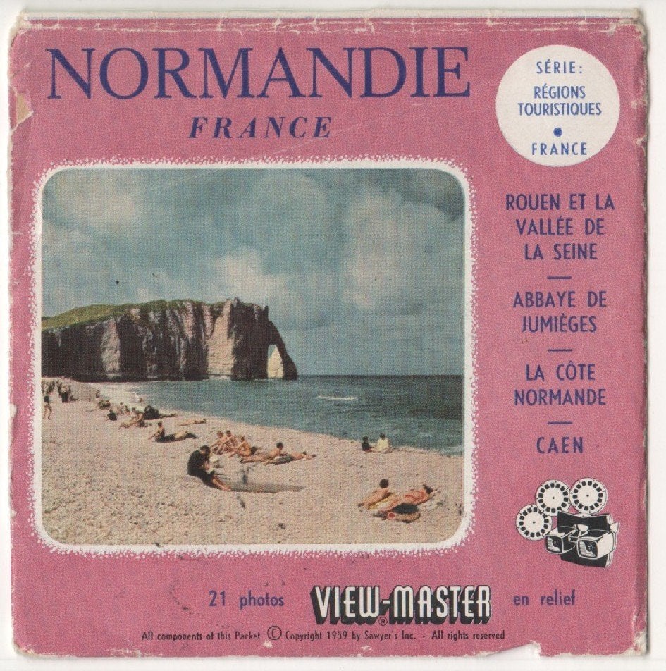 View-master Normandie 1421 A B C, Antiquités & Art, Enlèvement ou Envoi