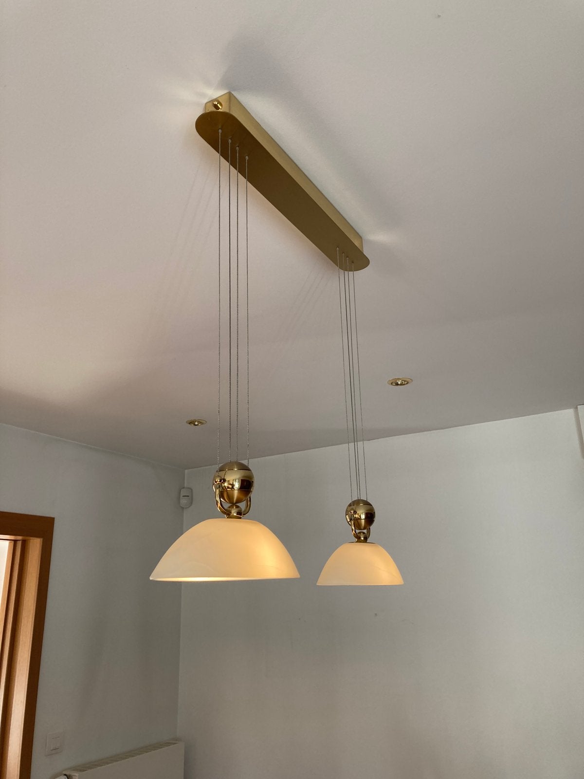 Lustre en laiton / Deckenlampe aus Messing, Maison & Meubles, Enlèvement, Utilisé