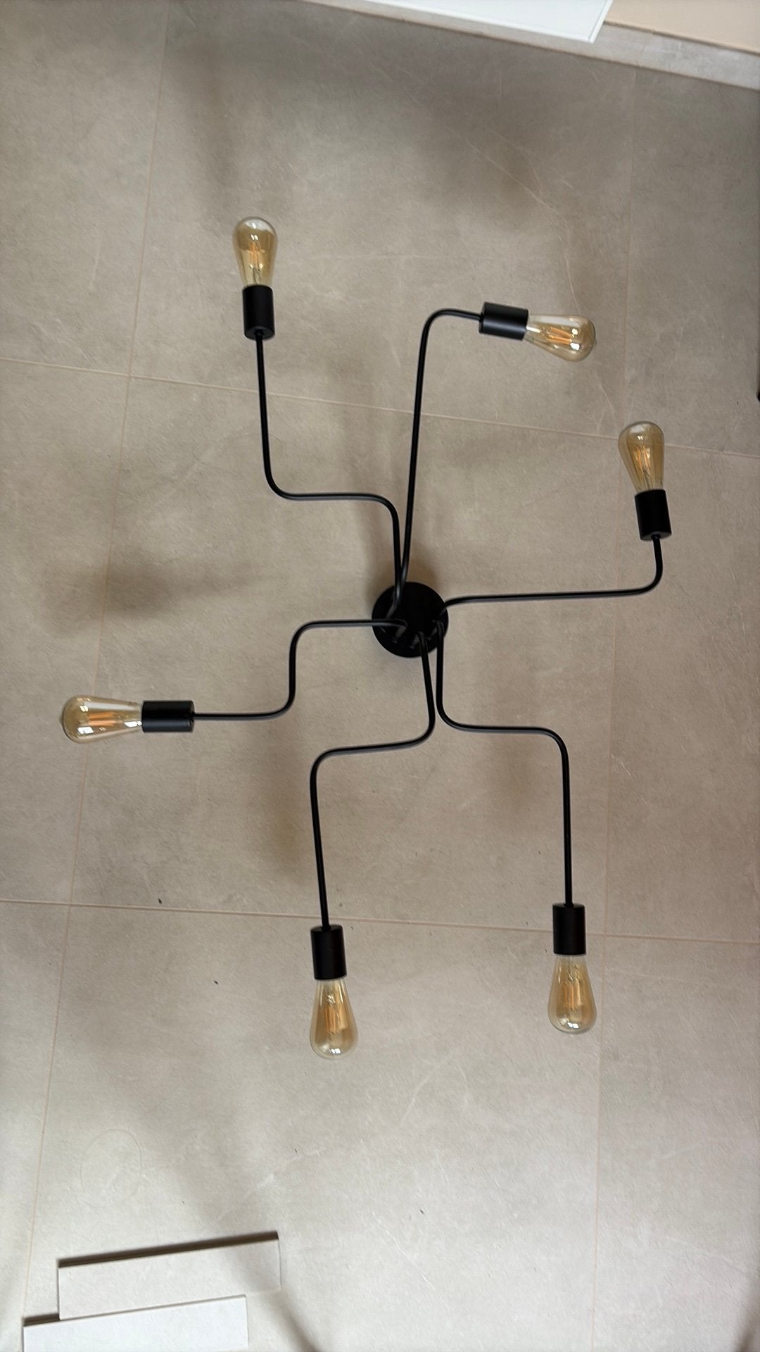 Moderne plafondlamp met lampen, Ophalen, Zo goed als nieuw, Plafondlamp