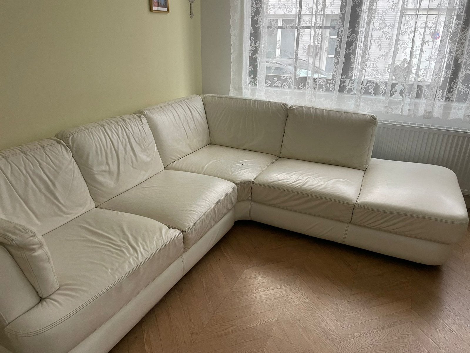 Salon d’angle, Huis en Inrichting, Zetels | Complete zithoeken, Ophalen, Zo goed als nieuw, Leer
