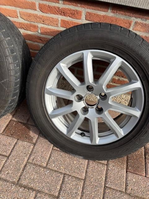 Audi A4 - originele 16 inch velgen met zomerbanden, Auto-onderdelen, Banden en Velgen, Velg(en), Zomerbanden, 16 inch, 225 mm
