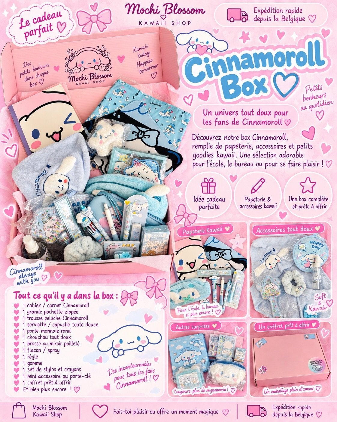Box Cinnamoroll – Papeterie et beauté kawaii ️, Enlèvement ou Envoi, Neuf
