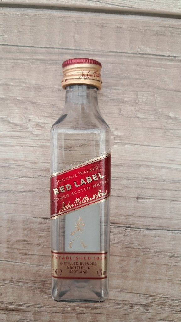 Johnnie Walker Red Label MINI 0,05l 40% PET (leeg), Verzamelen, Ophalen, Zo goed als nieuw, Overige typen