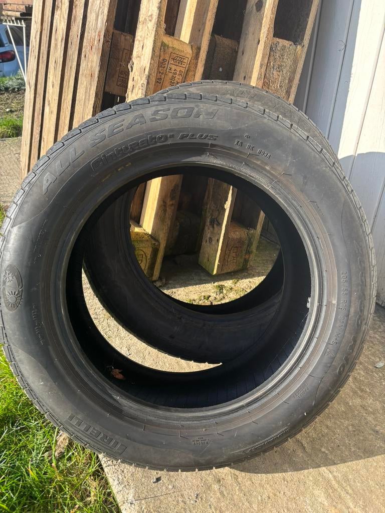 Verkoop 2 banden 205/55 r16 91v, Auto-onderdelen, Banden en Velgen, Ophalen, Gebruikt, 16 inch, 205 mm