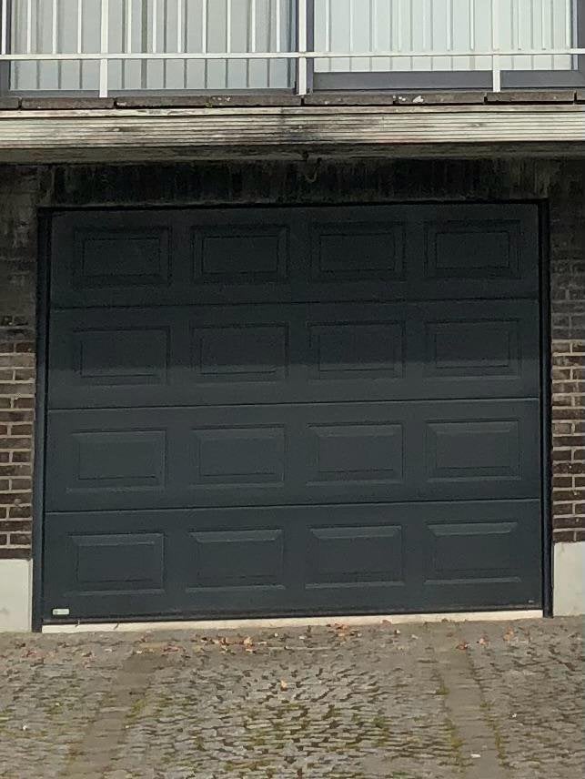 Sectionale poort antraciet RAL7016, Ophalen, Zo goed als nieuw, Metaal, 120 cm of meer
